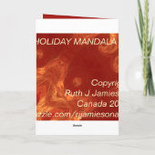VAKANTIE MANDALA I FEESTDAGEN KAART (Achterkant)