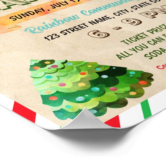 Vakantie Markt evenement sjabloon Poster (Hoek)