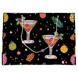 Vakantie Martinis Retro met helder abstract design Groot Cadeauzakje