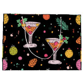 Vakantie Martinis Retro met helder abstract design Groot Cadeauzakje (Achterkant)