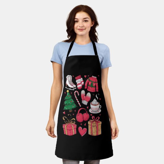 Vakantie Meisjes Schattige Kostuum Funny Christmas Schort (Gedragen)