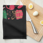 Vakantie Meisjes Schattige Kostuum Funny Christmas Theedoek (Quarter Fold)