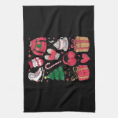 Vakantie Meisjes Schattige Kostuum Funny Christmas Theedoek (Verticaal)