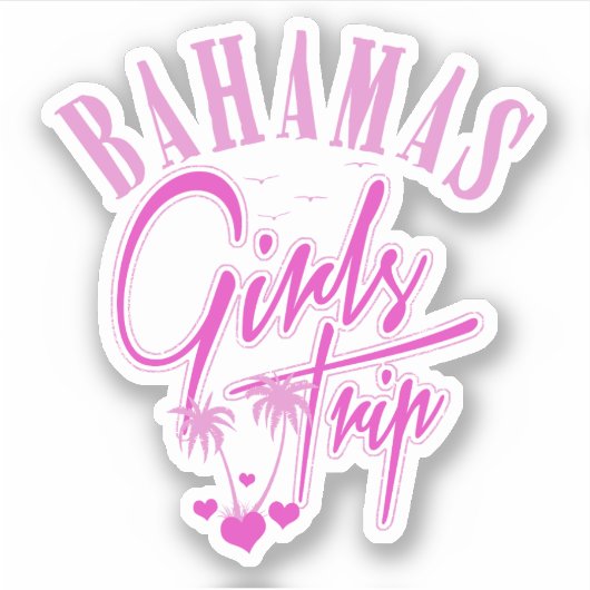 Vakantie Meisjes Trip Bahama's Sticker Cruise (Voorkant)