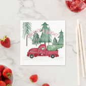 Vakantie Merry Bright Gnomes Christmas Party Fores Servet (Insitu)