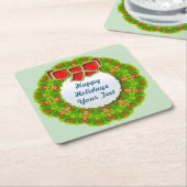 Vakantie met Abstract modern geometrisch ontwerp Kartonnen Onderzetters (Schuin)