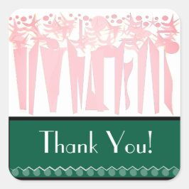 VAKANTIE MET ART DECO VIERKANTE STICKER