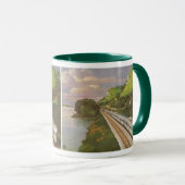 Vakantie met de vintage trein, locomotief op het p mok (Voorkant rechts)