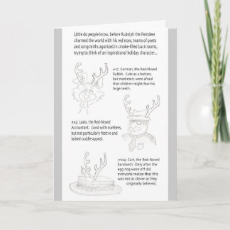 vakantie met een rode neus feestdagen kaart