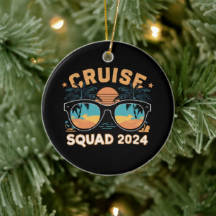 Vakantie met familie en vrienden cruiseschipreis 2 keramisch ornament