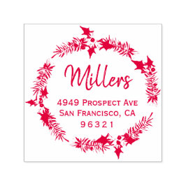 Vakantie met familienaam Return-adres Zelfinktende Stempel