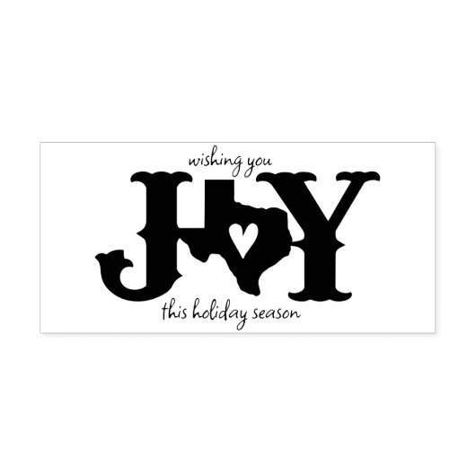 Vakantie met foto's van Texas JOY Rubberstempel (Afrduk)