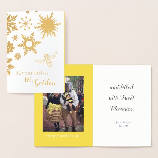 Vakantie met gouden bijen | Foto kaart (Display)