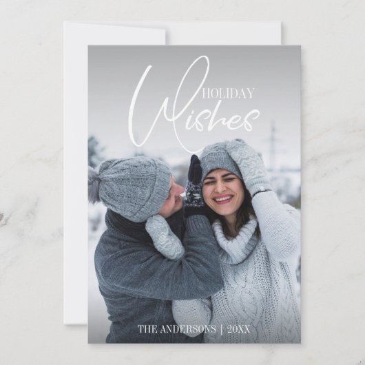 Vakantie met kerstfoto feestdagenkaart (Voorkant)