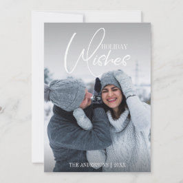 Vakantie met kerstfoto feestdagenkaart