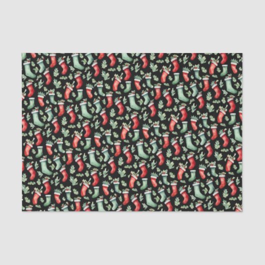 Vakantie met Kerstmis Tissuepapier (Voorkant)