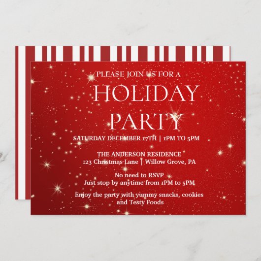 Vakantie met kerstversiering kaart (Voorkant / Achterkant)