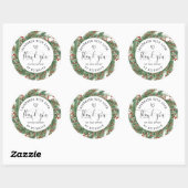 Vakantie met liefde bedankt ronde sticker (Vel)