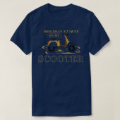 Vakantie met scooter t-shirt (Design voorkant)