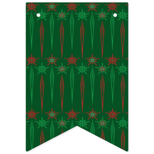 Vakantie Mid Mod Swallowtail Bunting Banner (Tweede vlag)