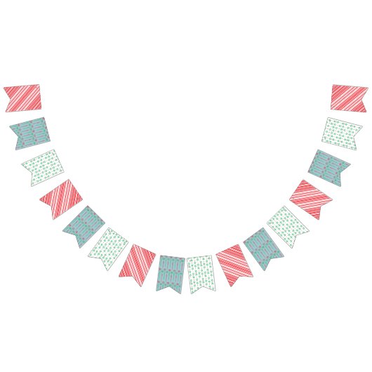 Vakantie Mid Mod Swallowtail Bunting Banner (Alle)