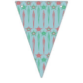 Vakantie Mid Mod Triangle Bunting Banner (Tweede vlag)