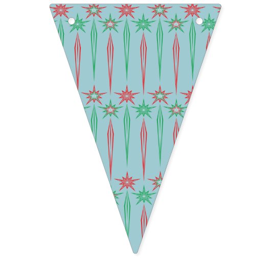 Vakantie Mid Mod Triangle Bunting Banner (Tweede vlag)