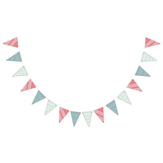 Vakantie Mid Mod Triangle Bunting Banner (Alle)