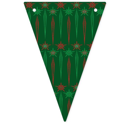 Vakantie Mid Mod Triangle Bunting Banner (Tweede vlag)