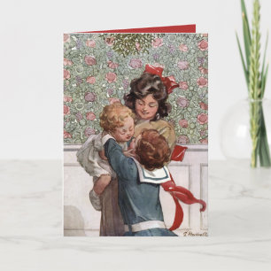 Vakantie Mistletoe Kinderen Lilian Hocknell Feestdagen Kaart