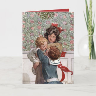 Vakantie Mistletoe Kinderen Lilian Hocknell Feestdagen Kaart