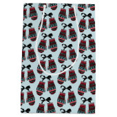 Vakantie Mittens Warm wil kerstcadeau Medium Cadeauzakje (Achterkant)