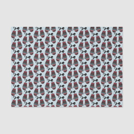 Vakantie Mittens Warm wil kerstcadeaupapier Tissuepapier (Voorkant)