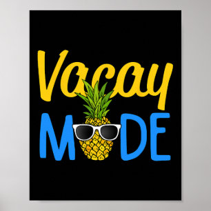 Vakantie Mode Ananas Grappig Familie Vakantie Stra Poster