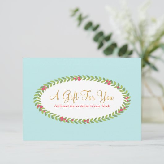 Vakantie-Mode: kerstcadeaubon (Staand voorkant)