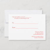 Vakantie-Mode: kerstcadeaubon (Achterkant)