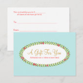 Vakantie-Mode: kerstcadeaubon (Voorkant / Achterkant)