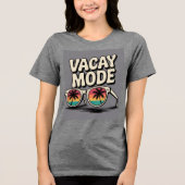 Vakantie Mode Zonnebril Palmbomen Tri-Blend Shirt (Voorkant)