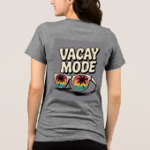Vakantie Mode Zonnebril Palmbomen Tri-Blend Shirt (Achterkant)