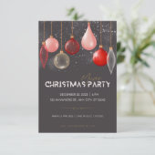 Vakantie Modern Chic Corporate Kerstparty Invi Informatiekaartje (Staand voorkant)