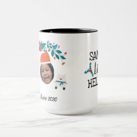 Vakantie Moderne Custom Face Photo Keepsake Mok (Midden)