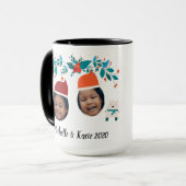 Vakantie Moderne Custom Face Photo Keepsake Mok (Voorkant links)