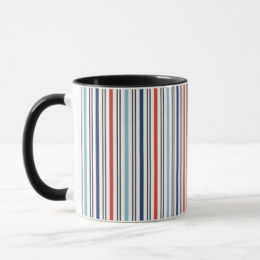 Vakantie moderne Stripes koffie Mok (Links)