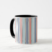 Vakantie moderne Stripes koffie Mok (Voorkant links)