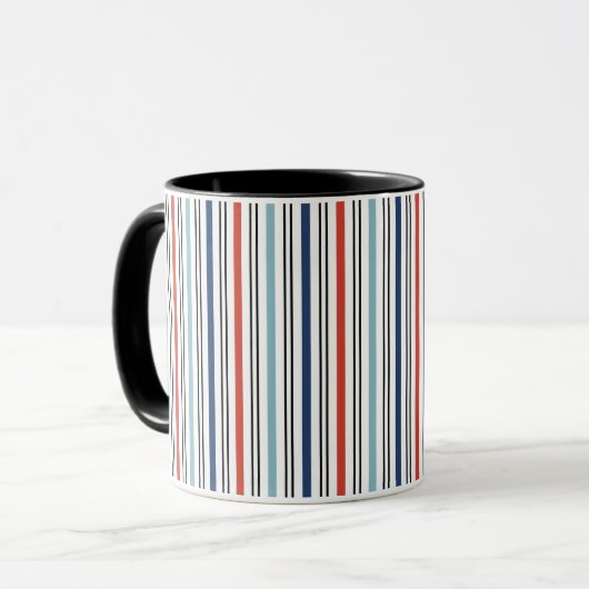 Vakantie moderne Stripes koffie Mok (Voorkant links)
