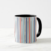 Vakantie moderne Stripes koffie Mok (Voorkant rechts)