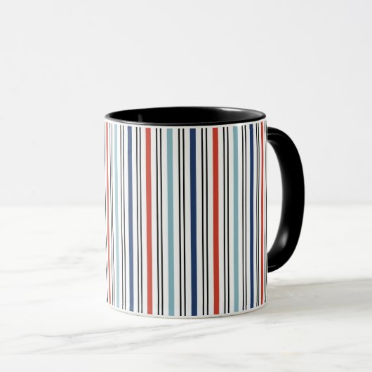 Vakantie moderne Stripes koffie Mok (Voorkant rechts)