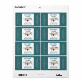 Vakantie moderne typografie productlabel etiket (Full Sheet)