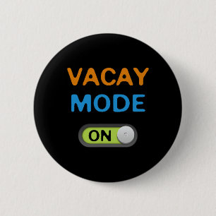 Vakantie Modus Aan Strandpalmen Cruise Sfeer Zomer Ronde Button 5,7 Cm