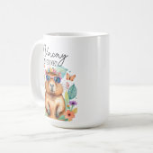 Vakantie Modus Capybara Tropische Grappige Mok (Voorkant links)